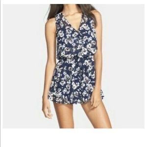 ASTR navy floral romper
